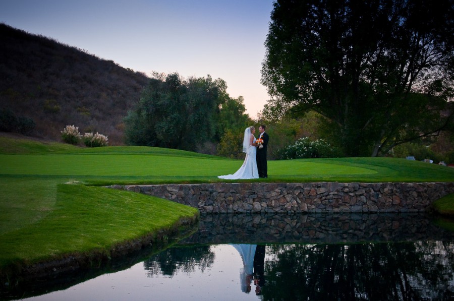 Beautiful lake wedding image at Sunset Hills Country Club